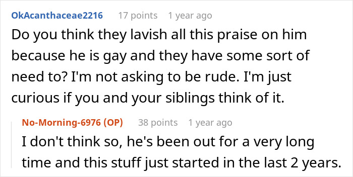 Sibling Fed Up With Parents&rsquo; Favoritism Towards Bro, Leaves Gathering And Exposes Toxic Behavior