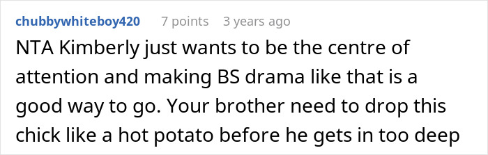 Reddit comment criticizing a SIL for creating drama over supposed new allergies. Reddit comment criticizing a SIL for creating drama over supposed new allergies.