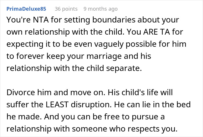 Text screenshot discussing divorce and custody of an affair child after the baby mama's arrest.