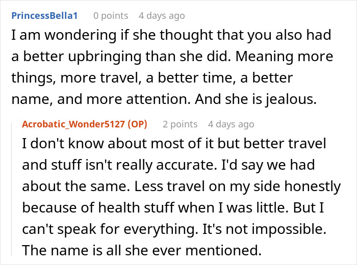 26YO Holds Lifelong Grudge Against 16YO Sis For Having A Modern Name, Turns Nasty Over It