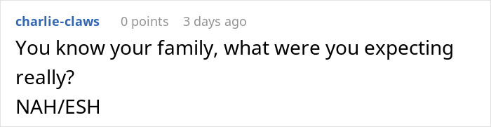 Reddit comment discussing expectations from family regarding sobriety milestone celebration. Reddit comment discussing expectations from family regarding sobriety milestone celebration.