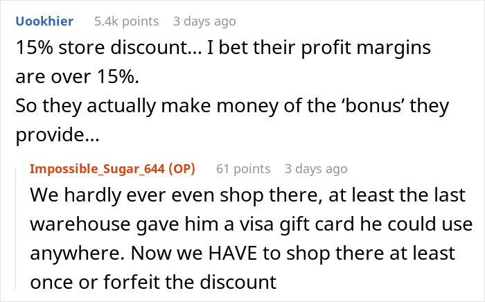 Text exchange discussing a man’s year-long ten-hour shifts and store discount bonus compared to manager's $11k bonus. Text exchange discussing a man’s year-long ten-hour shifts and store discount bonus compared to manager's $11k bonus.