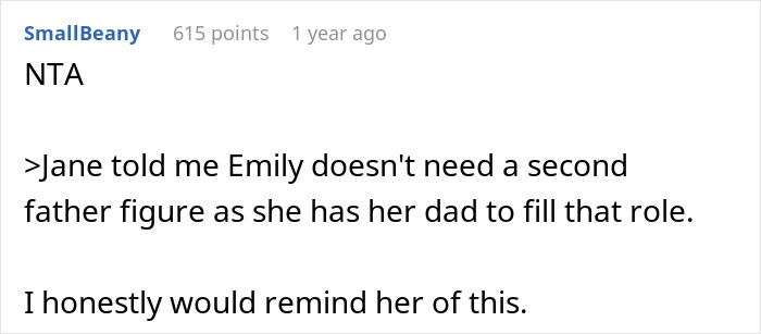 Reddit comment discussing stepkid dynamics and hobbies.