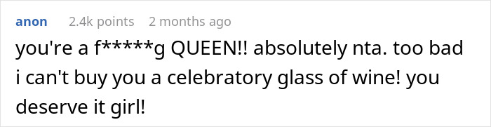 Reddit comment praising someone with enthusiasm, expressing support nonchalantly.