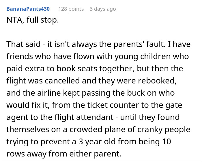 Text image about a guy refusing to let a dad and son sit together on a flight. Text image about a guy refusing to let a dad and son sit together on a flight.