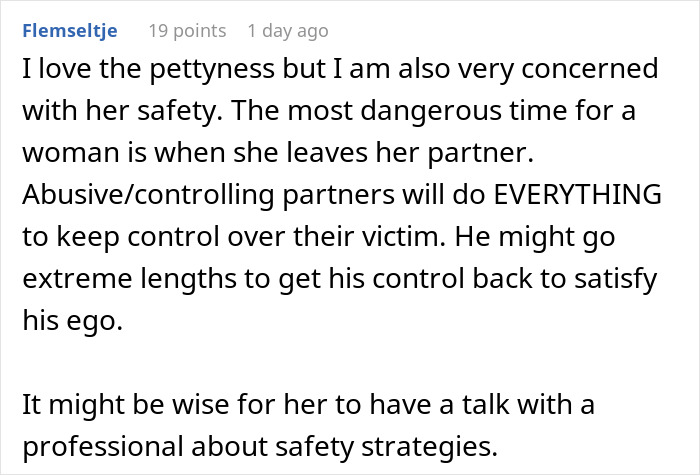 Text about concerns for safety and strategies regarding abusive ex-partners and their controlling behavior. Text about concerns for safety and strategies regarding abusive ex-partners and their controlling behavior.