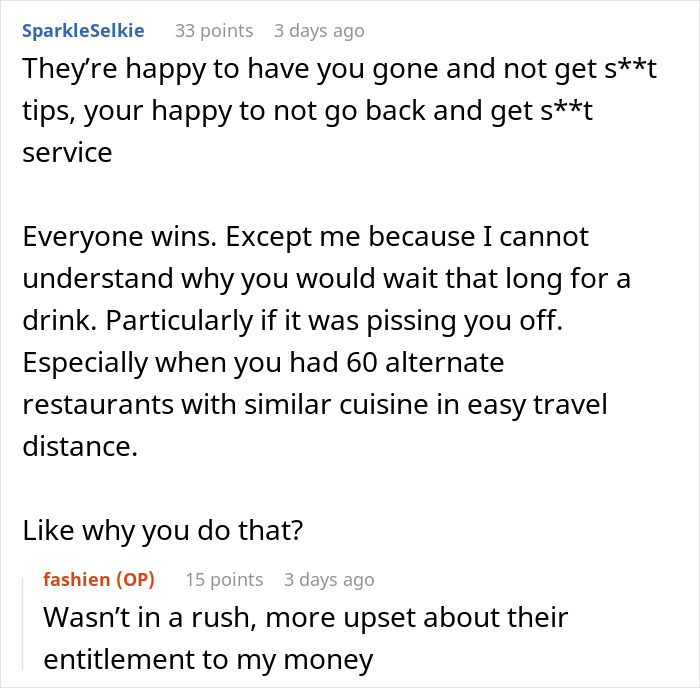 Reddit comments about a customer's 10% tip and being banned for perceived bad service. Reddit comments about a customer's 10% tip and being banned for perceived bad service.