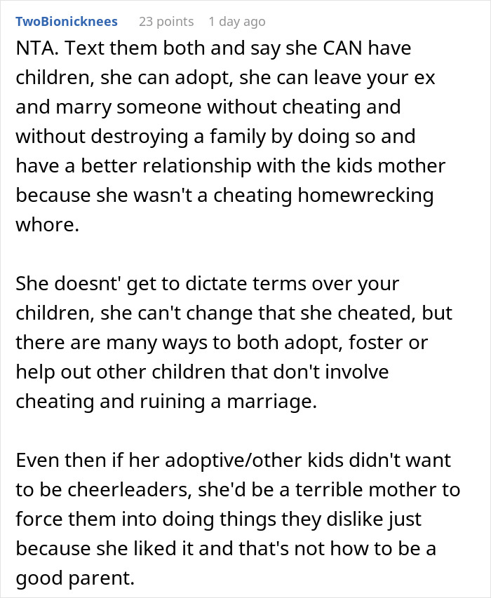 &ldquo;AITA For Telling My Ex&rsquo;s Sterile Affair Partner To Have Her Own Daughter?&rdquo;