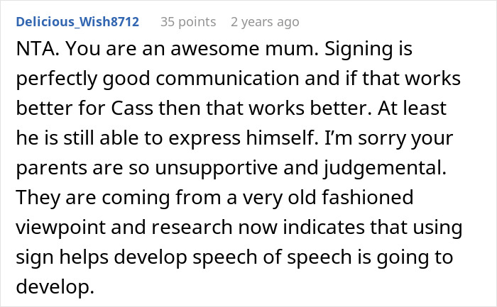 Forum user comments on non-talkative 3YO, supporting mom despite grandparents' views. Forum user comments on non-talkative 3YO, supporting mom despite grandparents' views.