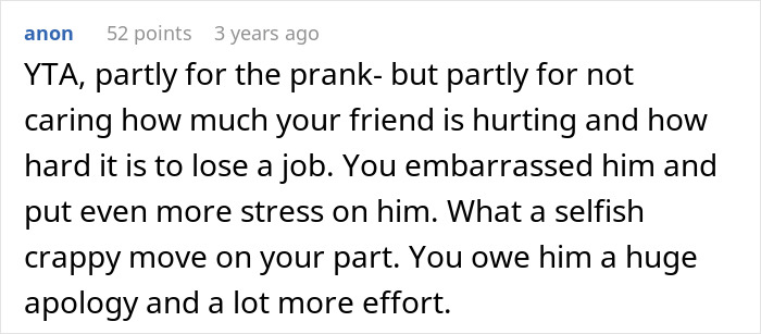 Text discussing a prank with a fake $50K lottery ticket causing stress and embarrassment for the broke friend. Text discussing a prank with a fake $50K lottery ticket causing stress and embarrassment for the broke friend.