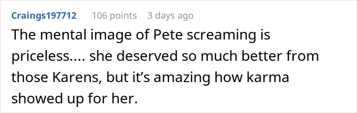 Screenshot of a Reddit comment discussing karma related to work stress. Screenshot of a Reddit comment discussing karma related to work stress.