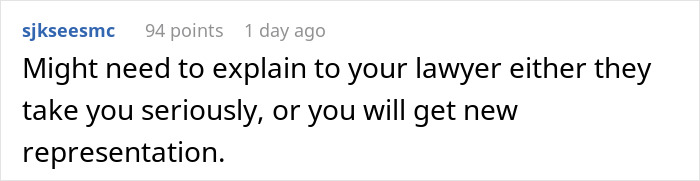 "Comment advises couple on addressing lawyer for representation concerns.