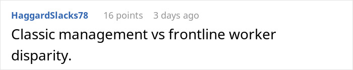 Reddit comment highlights management vs frontline worker disparity over bonuses. Reddit comment highlights management vs frontline worker disparity over bonuses.