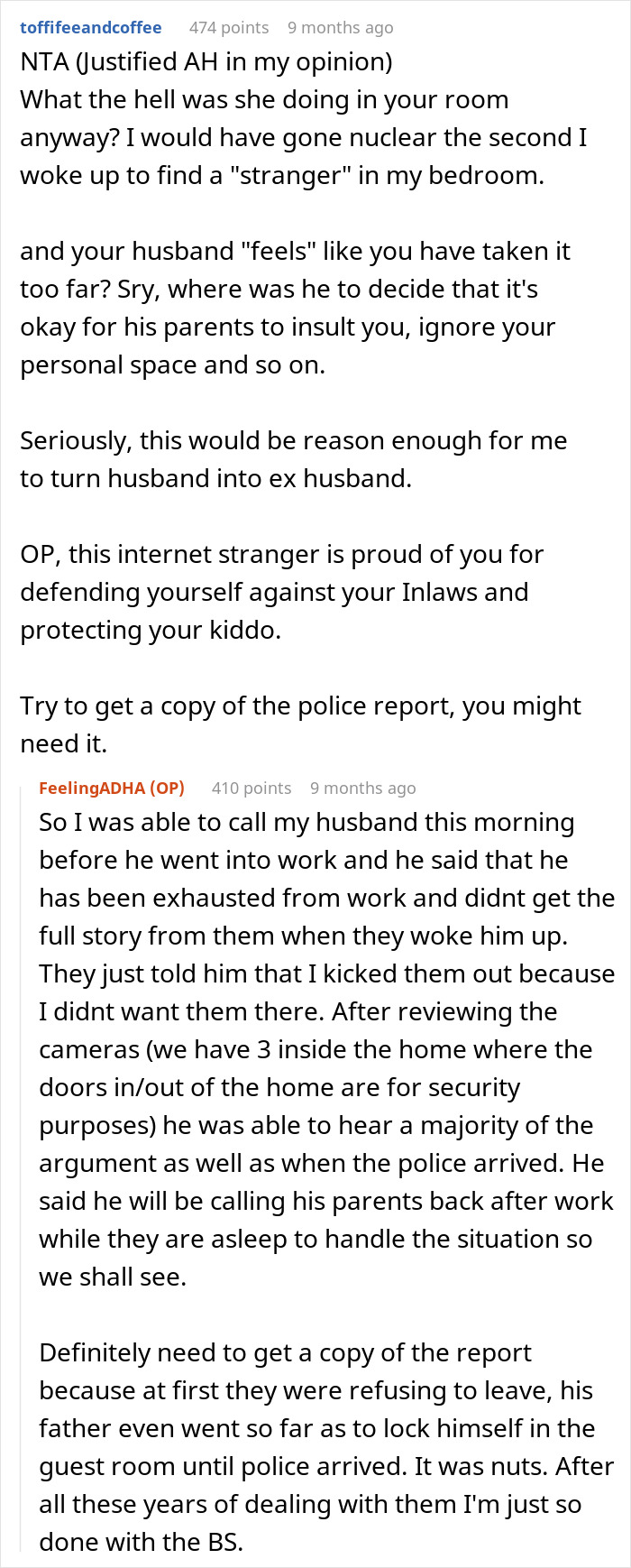 In-Laws Removed From Daughter-In-Law&rsquo;s Home By Police After Refusing To Leave The Guest Room