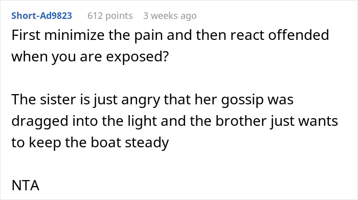 Reddit comment discussing a pregnant woman's mean comment about her sister's miscarriage, with user feedback. Reddit comment discussing a pregnant woman's mean comment about her sister's miscarriage, with user feedback.