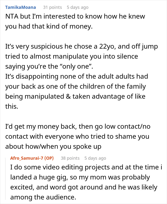 Person Confronts Uncle Over Unpaid Debt At Family Dinner, Celebration Turns Into Shock Person Confronts Uncle Over Unpaid Debt At Family Dinner, Celebration Turns Into Shock