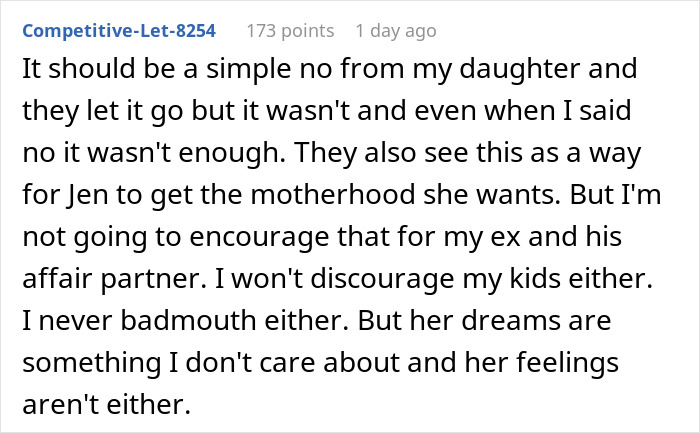 &ldquo;AITA For Telling My Ex&rsquo;s Sterile Affair Partner To Have Her Own Daughter?&rdquo;