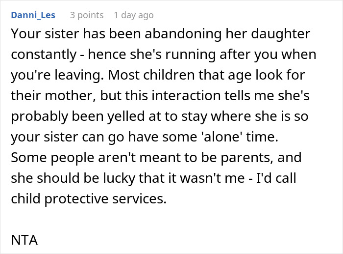 &ldquo;AITA For &lsquo;Abandoning&rsquo; My Niece Because My Sister Wouldn&rsquo;t Come And Get Her?&rdquo;