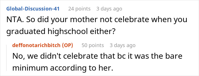 Reddit comment about family not celebrating high school graduation or sobriety milestone. Reddit comment about family not celebrating high school graduation or sobriety milestone.