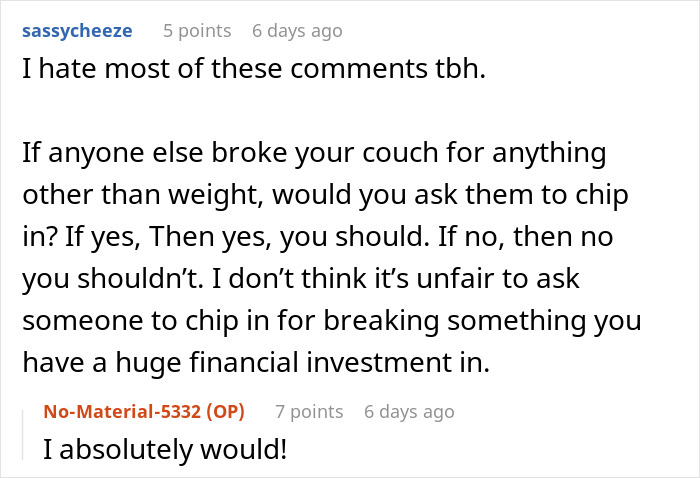 &ldquo;She Actually Broke The Entire Board&rdquo;: Friend&rsquo;s Weight Leaves Host Couchless And Confused