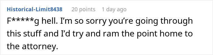 Text from an online forum supporting a couple against manipulative actions by MIL.