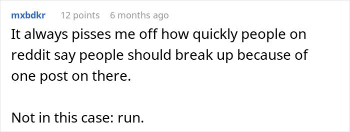 Reddit comment advising a woman to reconsider a Europe trip with her boyfriend due to financial demands.