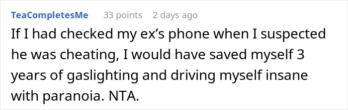 r/relationship_advice post about cheating boyfriend on a phone.
