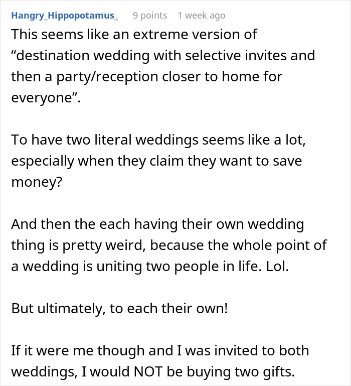 Bride And Groom Decide To Have Two Weddings: "Please Tell Me I&rsquo;m Not Delusional"