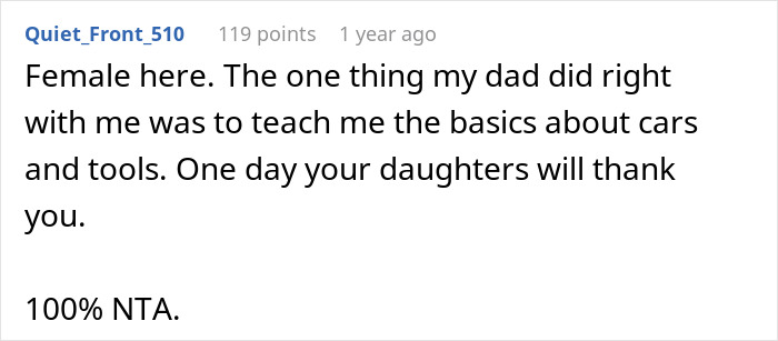 Dad&rsquo;s Effort To Empower Stepdaughter Backfires, Wife Leaves Mid-Argument Over Gender Roles