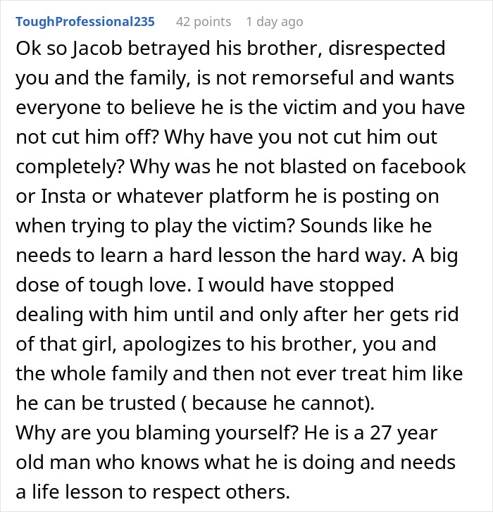 Man Calls Mom Sobbing After Catching His Brother With His GF, She Watches Her Family Fall Apart Man Calls Mom Sobbing After Catching His Brother With His GF, She Watches Her Family Fall Apart