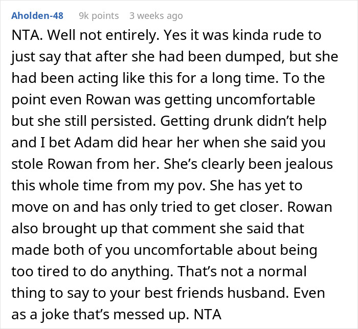 Text conversation about a friend's uncomfortable actions in a relationship, addressing jealousy issues.