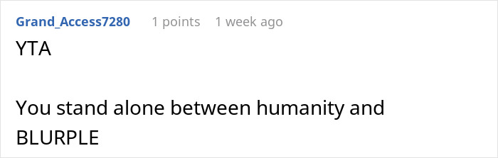 Social media comment discussing funding and invention of new color called 'BLURPLE. Social media comment discussing funding and invention of new color called 'BLURPLE.