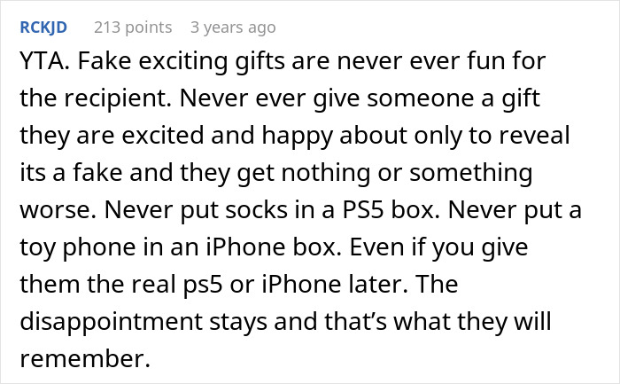 Comment discussing fake $50K lottery ticket prank disappointment. Comment discussing fake $50K lottery ticket prank disappointment.