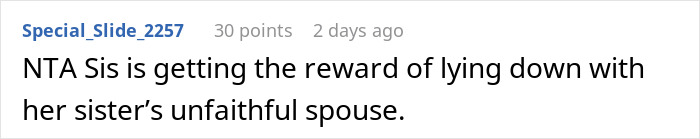 Comment highlighting the consequences of sleeping with a sister's spouse. Comment highlighting the consequences of sleeping with a sister's spouse.