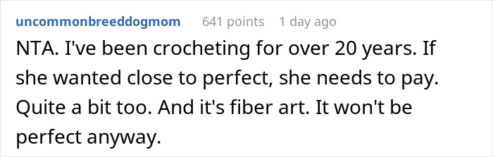 Text image highlighting demands for perfect handmade gifts and value of fiber art. Text image highlighting demands for perfect handmade gifts and value of fiber art.