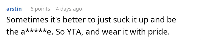 Reddit comment criticizing a mother of five for complaining, suggesting she should embrace being seen as difficult.