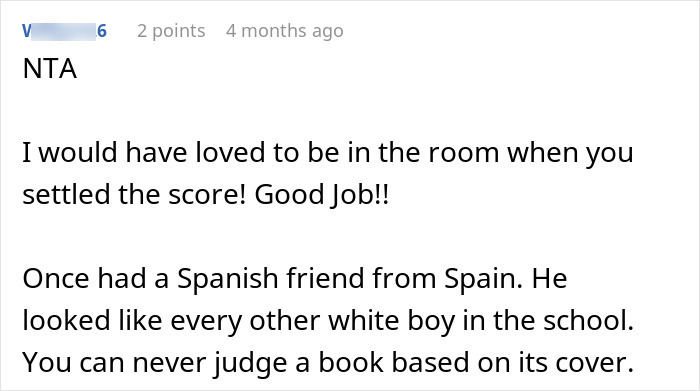 Reddit comment supporting a Canadian woman dealing with family issues and prejudice. Reddit comment supporting a Canadian woman dealing with family issues and prejudice.