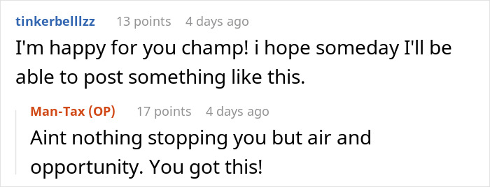 Positive Reddit comments encouraging someone who turned their life around to become a surgical assistant.