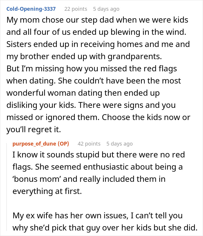 &ldquo;AITAH For Telling My Wife She Can Leave Because I&rsquo;m Not Kicking My Older Kids Out?&rdquo;