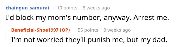 Reddit comments discussing a teen's experience with bullying by a step-sibling.