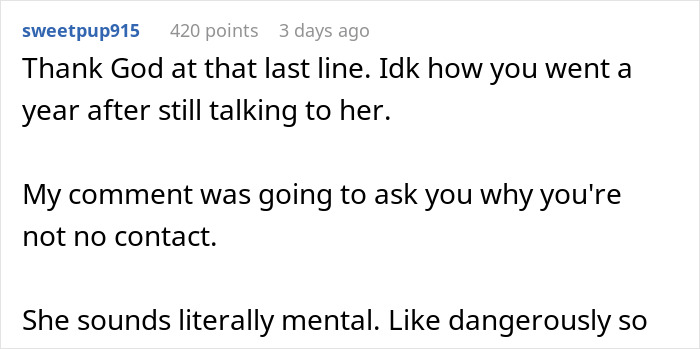 Reddit comment discussing shock over a woman's behavior with heirlooms. Reddit comment discussing shock over a woman's behavior with heirlooms.