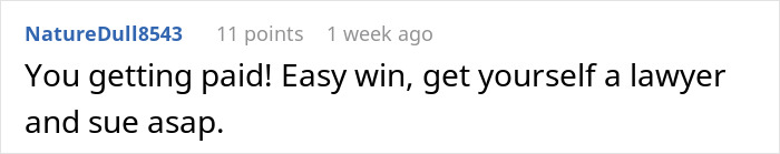 Comment about legal action after person refused to tip on top of auto tip.