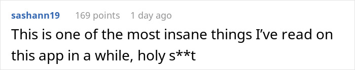 Comment highlighting a shocking family drama involving desperate schemes.