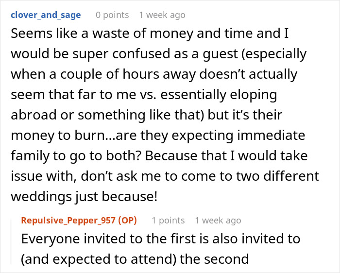 Bride And Groom Decide To Have Two Weddings: "Please Tell Me I&rsquo;m Not Delusional"