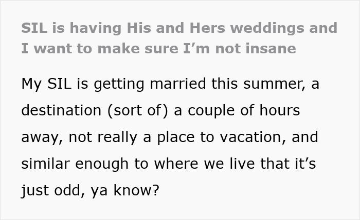 Bride And Groom Decide To Have Two Weddings: "Please Tell Me I&rsquo;m Not Delusional"