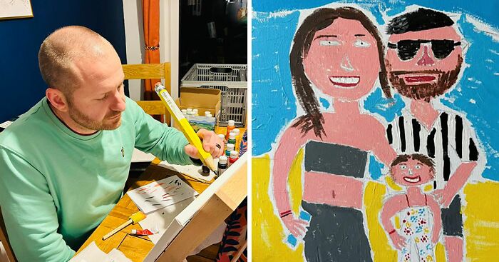 Hilariously ‘Bad’ Wedding Portrait Goes Viral—Now The Accidental Artist Has More Requests Than Ever