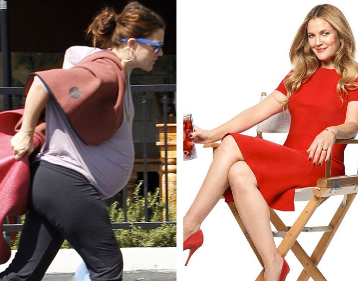 Los problemas de imagen de Drew Barrymore tras dar a luz