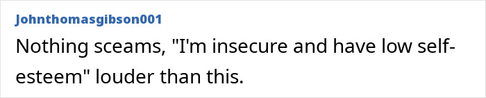 Comment on "$9000 Ozempic Face" treatment expressing skepticism about self-esteem.