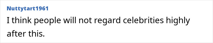 User comment expressing disappointment in celebrities' actions regarding water usage limits. User comment expressing disappointment in celebrities' actions regarding water usage limits.