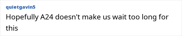 Comment expressing anticipation for the Conan O'Brien and Rose Byrne film by A24.